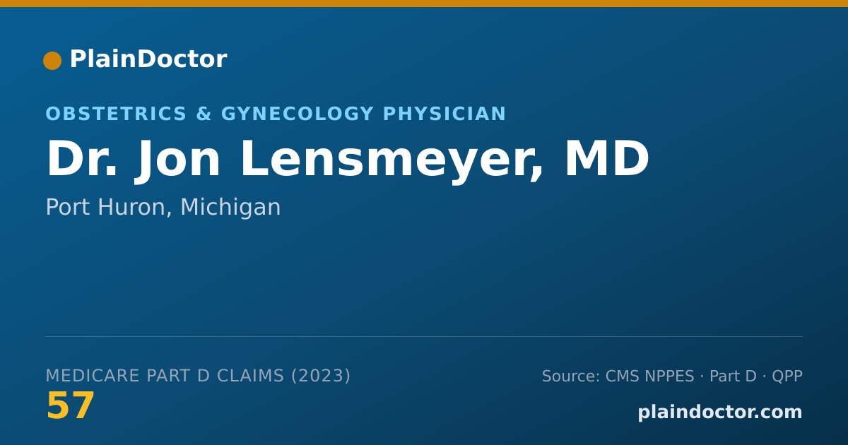 Shareable card for Jon Lensmeyer, MD - Obstetrics & Gynecology Physician, Port Huron, MI