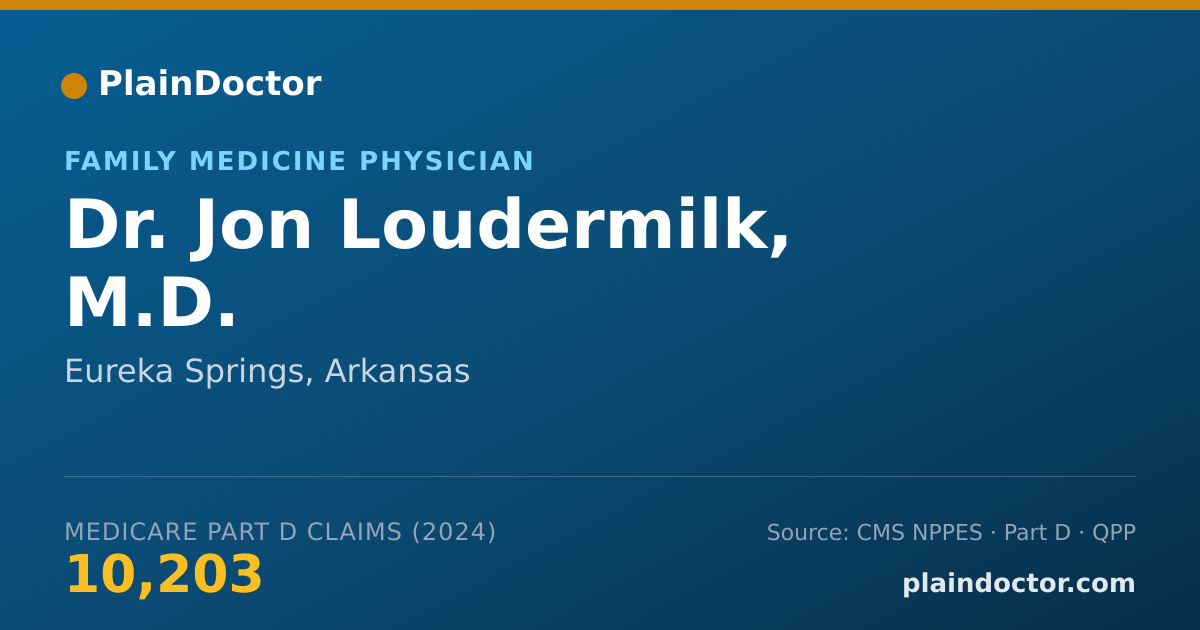 Shareable card for Jon Loudermilk, M.D. - Student in an Organized Health Care Education/Training Program, Eureka Springs, AR