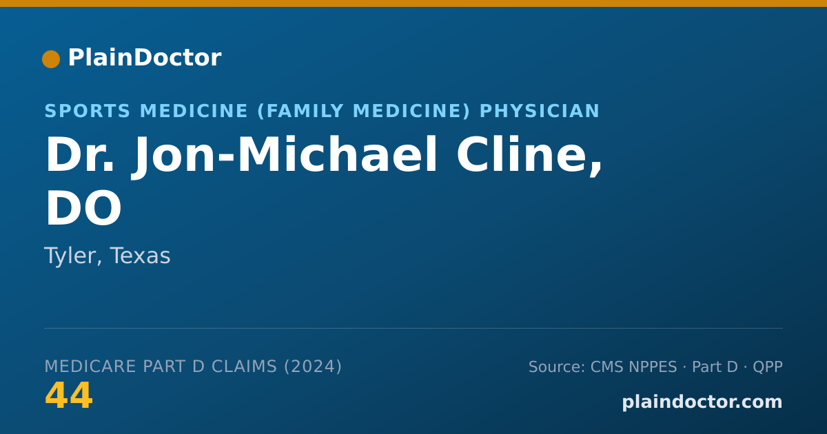 Shareable card for Jon-Michael Cline, DO - Family Medicine Physician, Tyler, TX