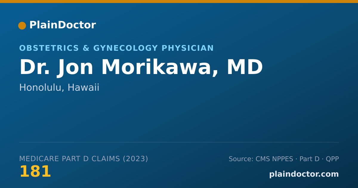 Shareable card for Jon Morikawa, MD - Obstetrics & Gynecology Physician, Honolulu, HI