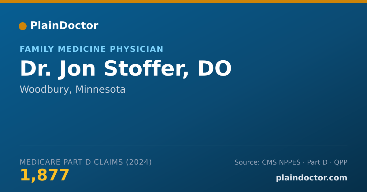 Shareable card for Jon Stoffer, DO - Family Medicine Physician, Woodbury, MN