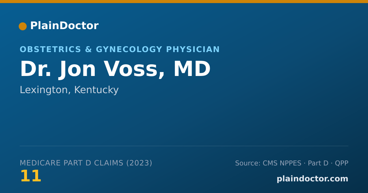 Shareable card for Jon Voss, MD - Obstetrics & Gynecology Physician, Lexington, KY