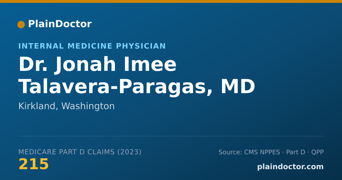 Shareable card for Jonah Imee Talavera-Paragas, MD - Internal Medicine Physician, Kirkland, WA