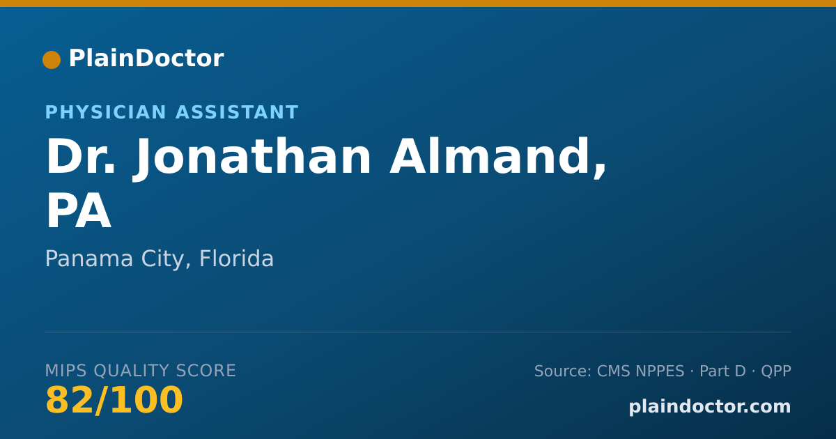 Shareable card for Jonathan Almand, PA - Physician Assistant, Panama City, FL