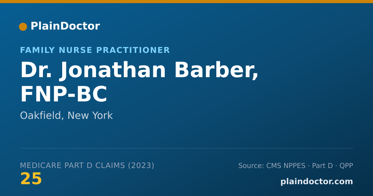 Shareable card for Jonathan Barber, FNP-BC - Family Nurse Practitioner, Oakfield, NY