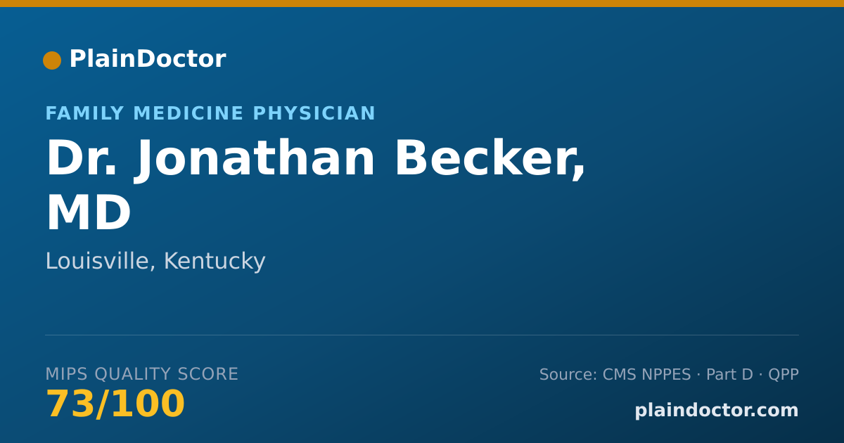 Shareable card for Jonathan Becker, MD - Family Medicine Physician, Louisville, KY