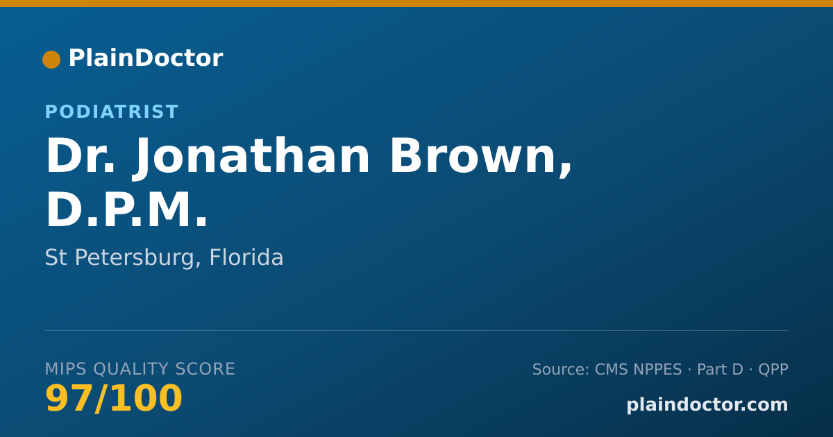 Shareable card for Jonathan Brown, D.P.M. - Podiatrist, St Petersburg, FL