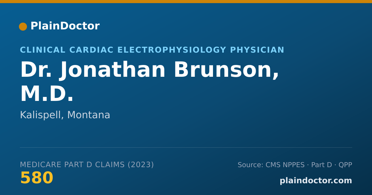 Shareable card for Jonathan Brunson, M.D. - Clinical Cardiac Electrophysiology Physician, Kalispell, MT