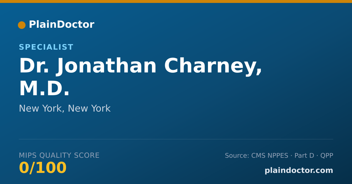 Shareable card for Jonathan Charney, M.D. - Specialist, New York, NY