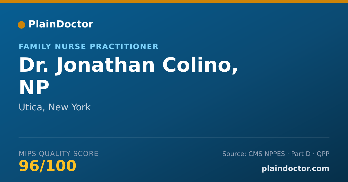 Shareable card for Jonathan Colino, NP - Family Nurse Practitioner, Utica, NY