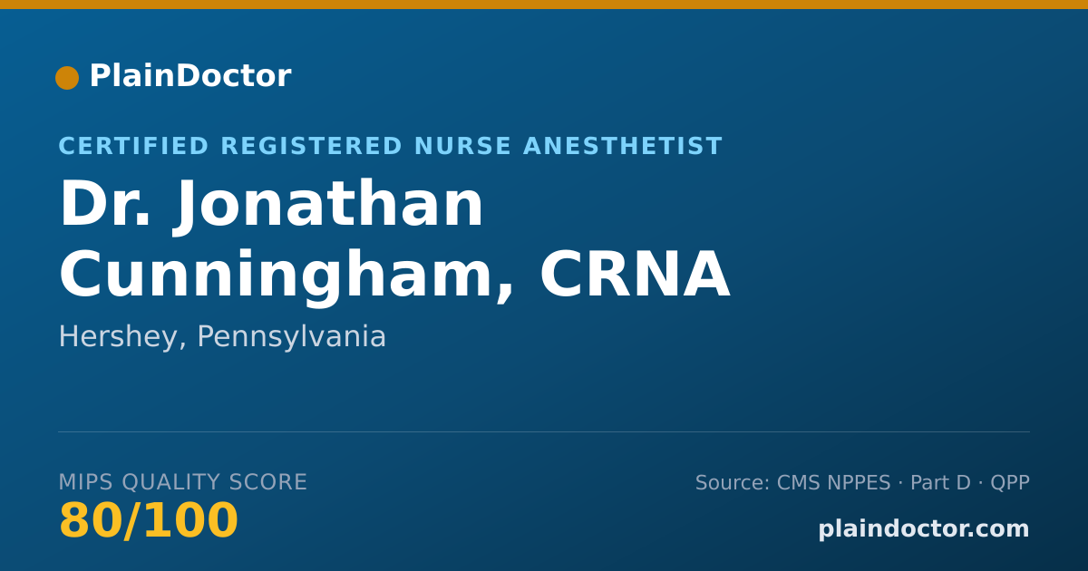 Shareable card for Jonathan Cunningham, CRNA - Certified Registered Nurse Anesthetist, Hershey, PA
