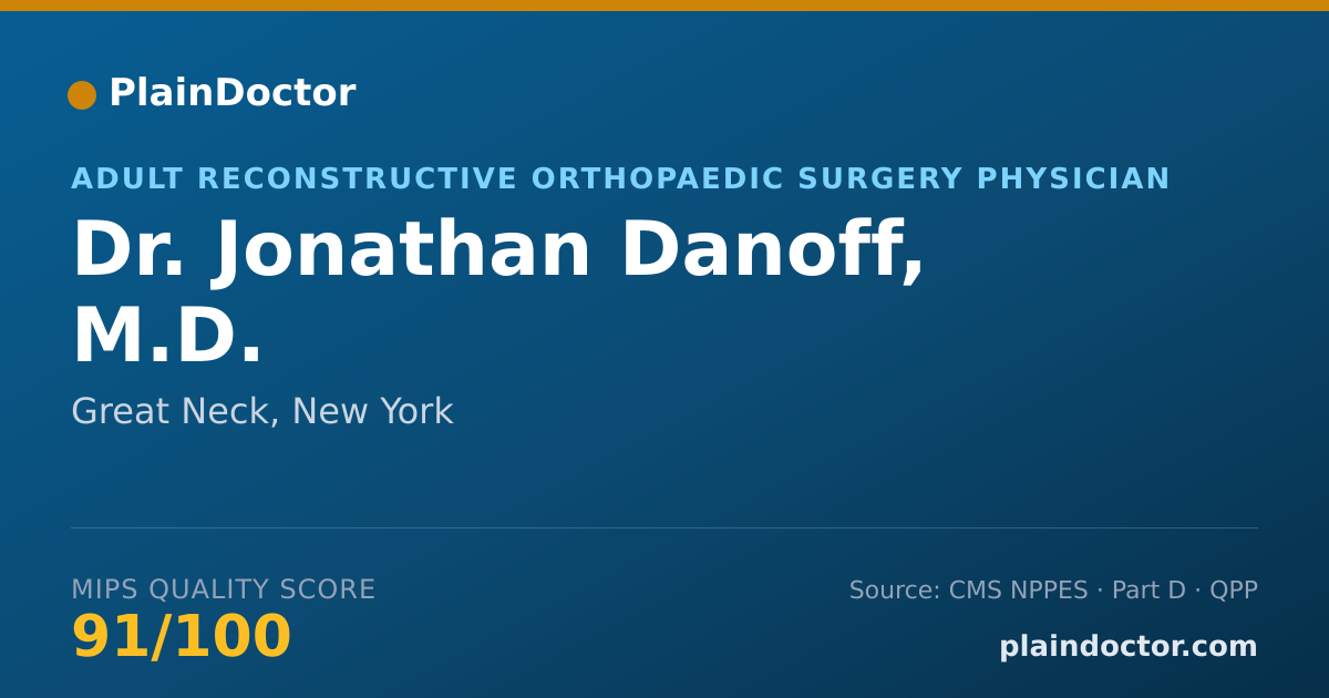 Shareable card for Jonathan Danoff, M.D. - Adult Reconstructive Orthopaedic Surgery Physician, Great Neck, NY