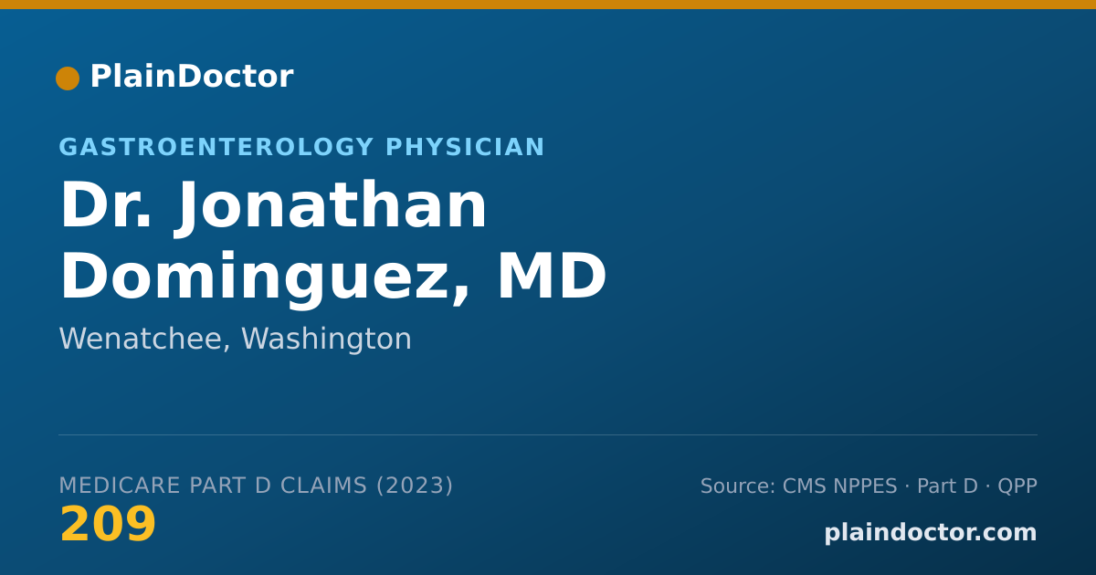 Shareable card for Jonathan Dominguez, MD - Gastroenterology Physician, Wenatchee, WA