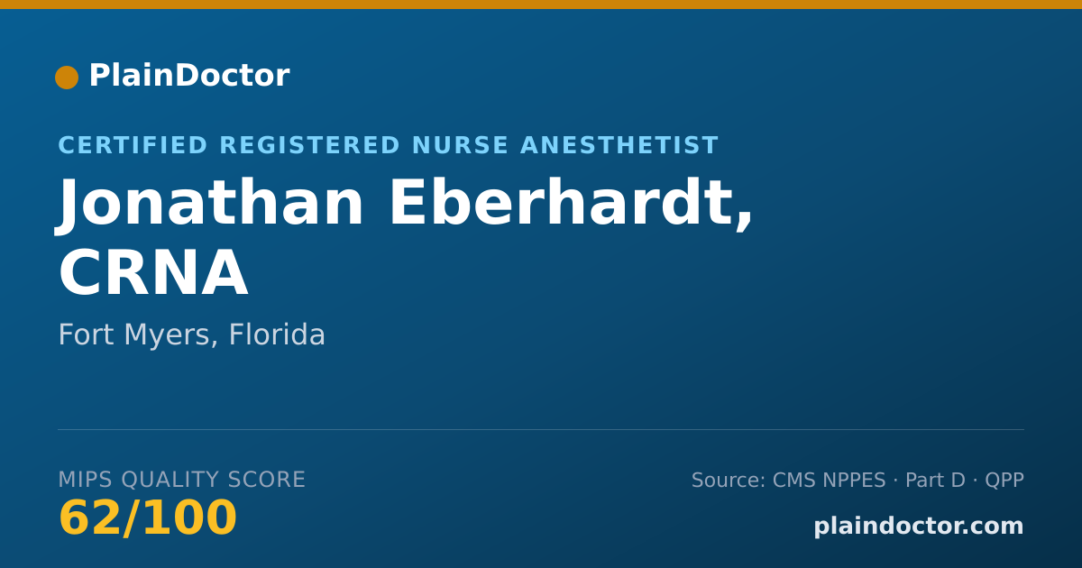 Shareable card for Jonathan Eberhardt, CRNA - Certified Registered Nurse Anesthetist, Trinity, FL