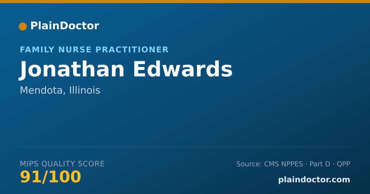 Shareable card for Jonathan Edwards - Family Nurse Practitioner, Mendota, IL