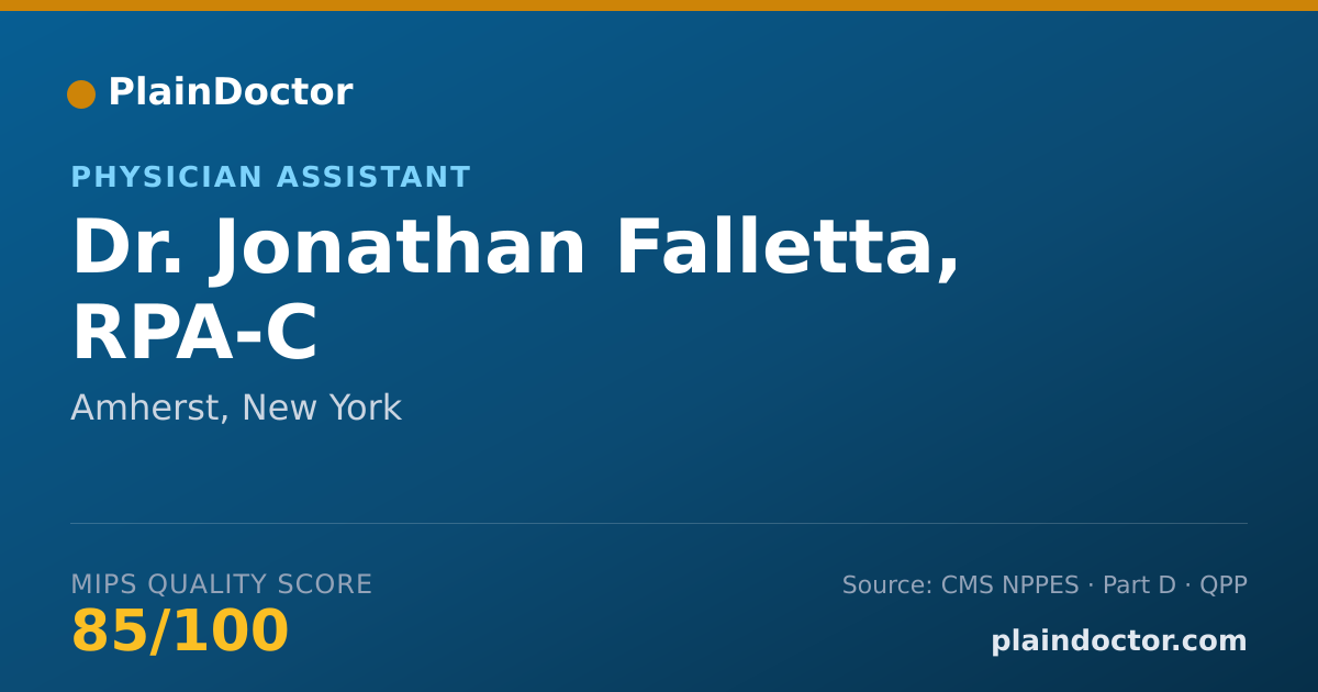 Shareable card for Jonathan Falletta, RPA-C - Physician Assistant, Amherst, NY