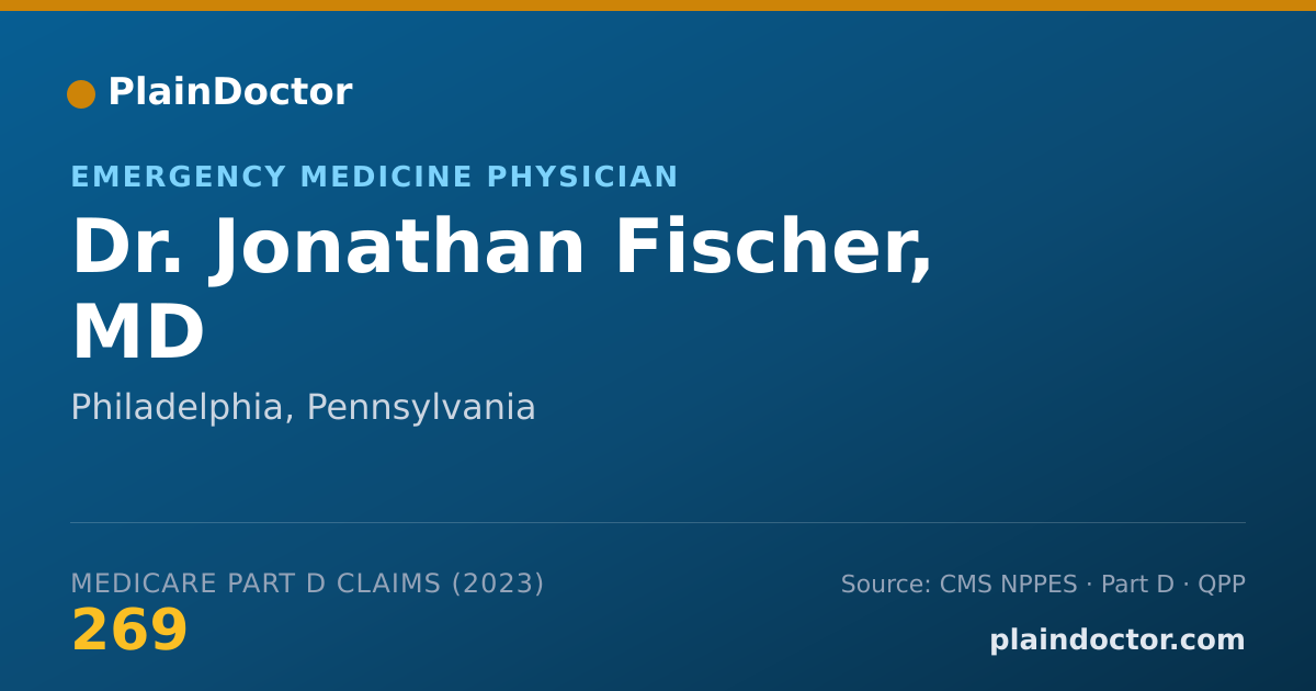 Shareable card for Jonathan Fischer, MD - Emergency Medicine Physician, Philadelphia, PA
