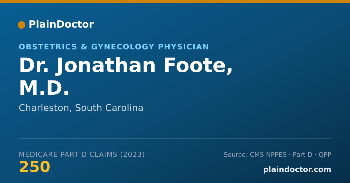 Shareable card for Jonathan Foote, M.D. - Obstetrics & Gynecology Physician, Charleston, SC