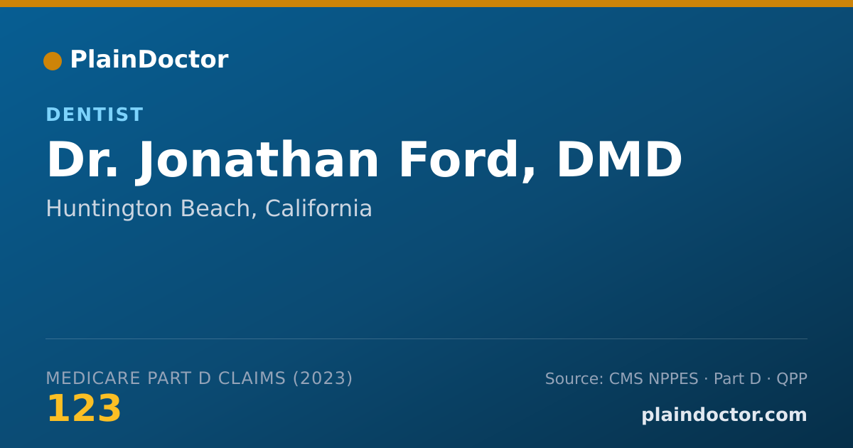 Shareable card for Jonathan Ford, DMD - Dentist, Huntington Beach, CA