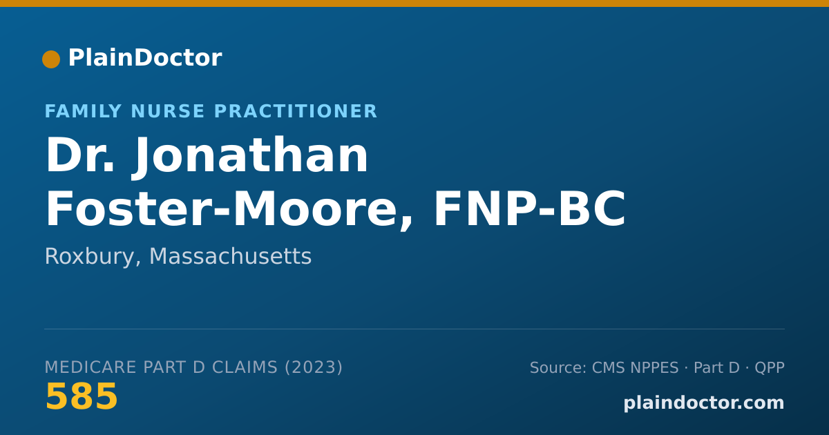 Shareable card for Jonathan Foster-Moore, FNP-BC - Family Nurse Practitioner, Roxbury, MA