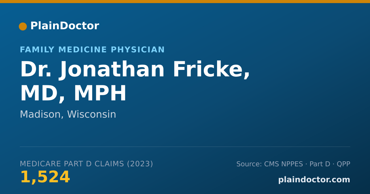 Shareable card for Jonathan Fricke, MD, MPH - Family Medicine Physician, Madison, WI