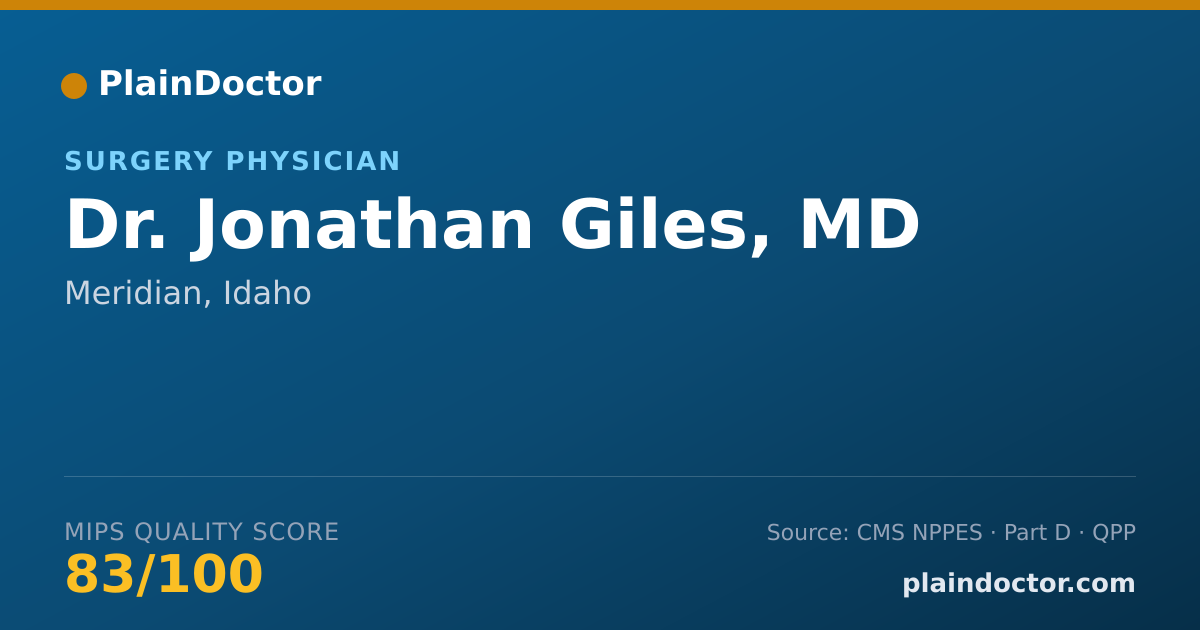 Shareable card for Jonathan Giles, MD - Surgery Physician, Meridian, ID