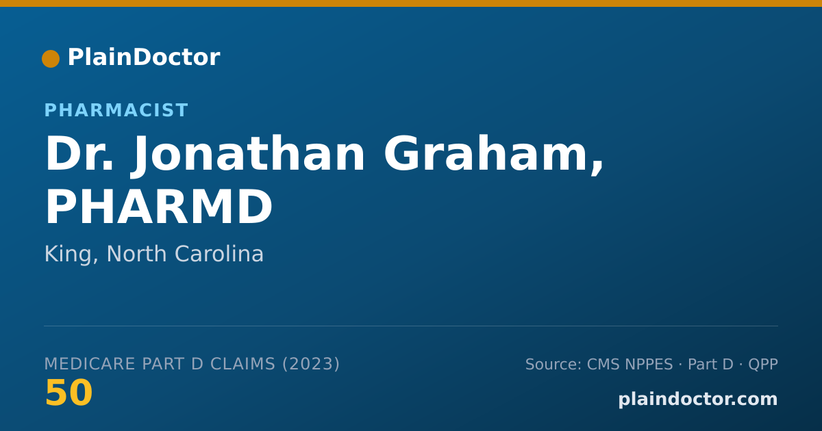 Shareable card for Jonathan Graham, PHARMD - Pharmacist, King, NC