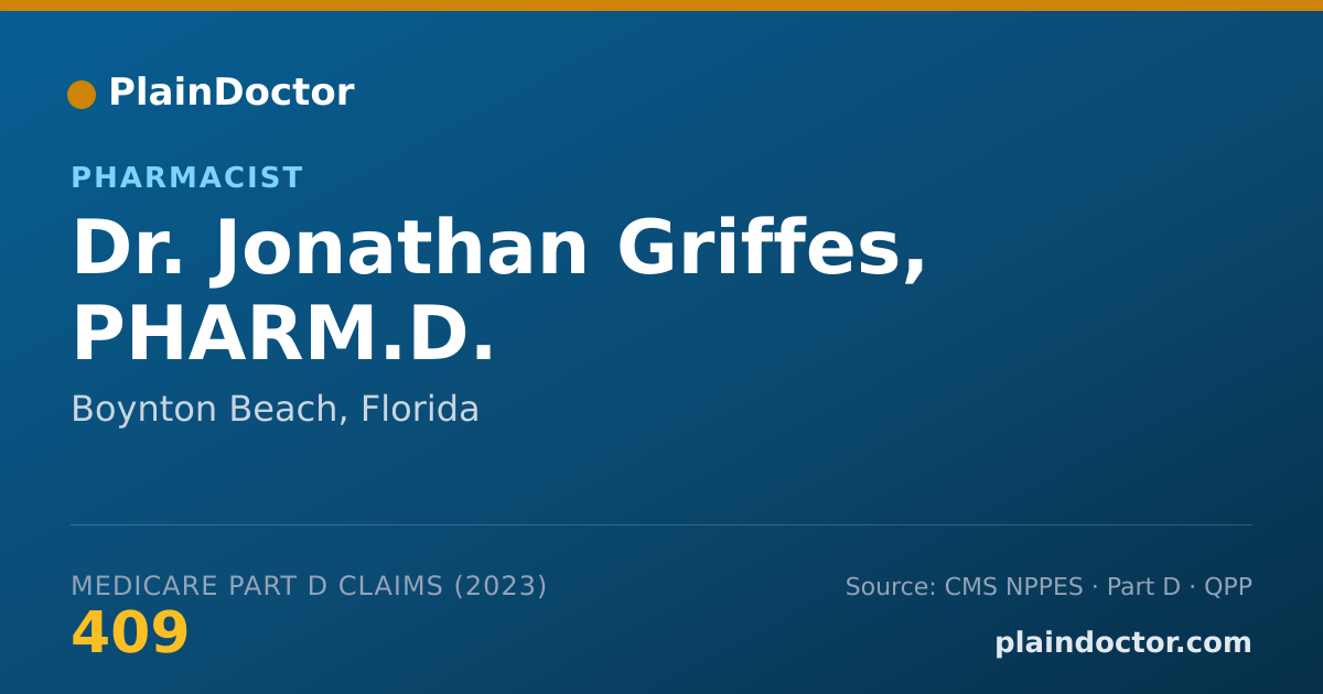 Shareable card for Jonathan Griffes, PHARM.D. - Pharmacist, Boynton Beach, FL