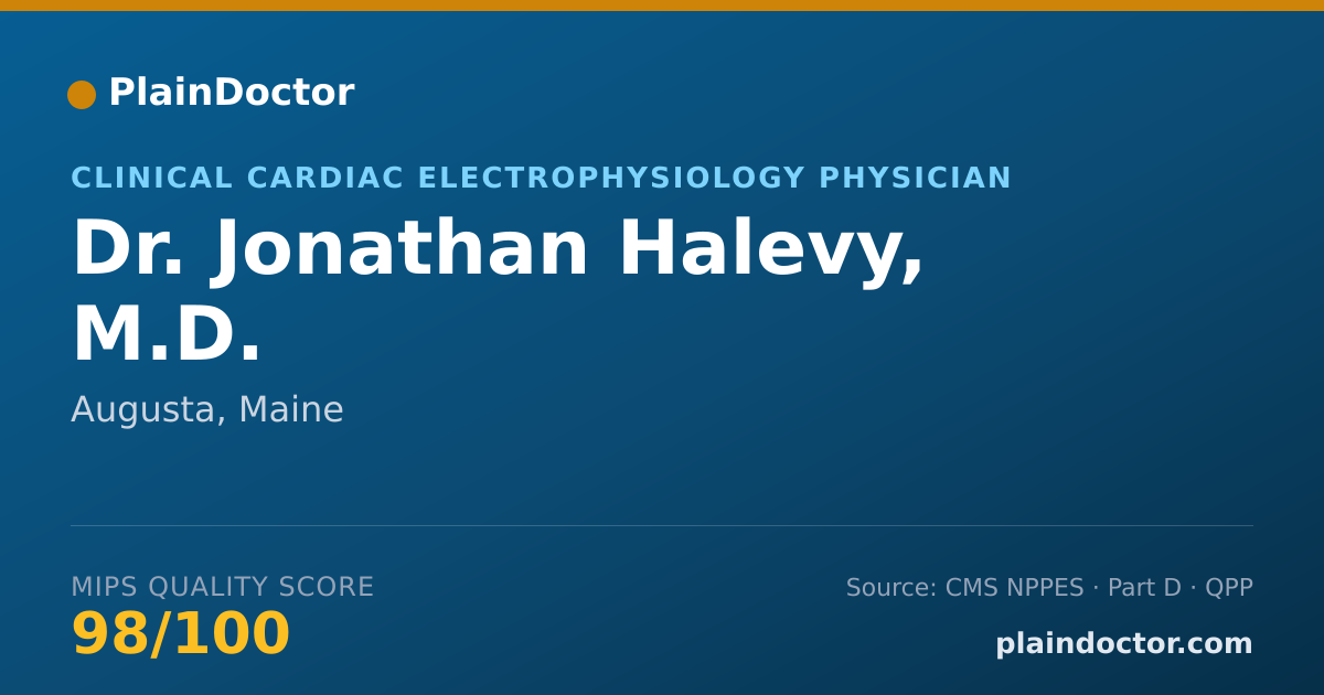 Shareable card for Jonathan Halevy, M.D. - Clinical Cardiac Electrophysiology Physician, Augusta, ME