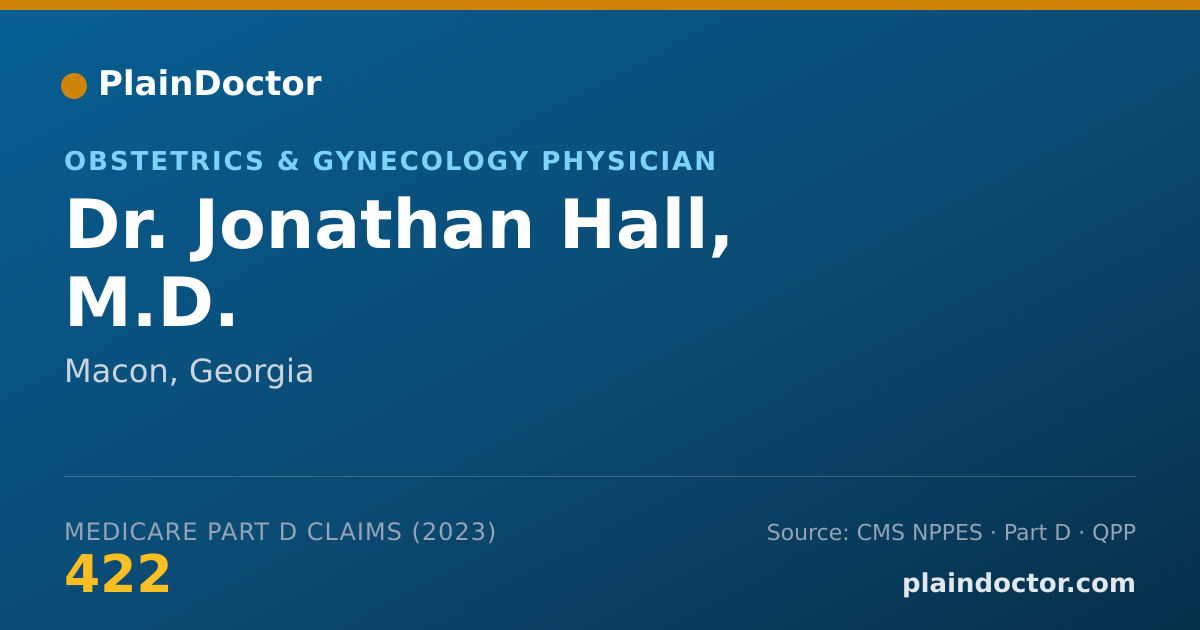 Shareable card for Jonathan Hall, M.D. - Obstetrics & Gynecology Physician, Macon, GA