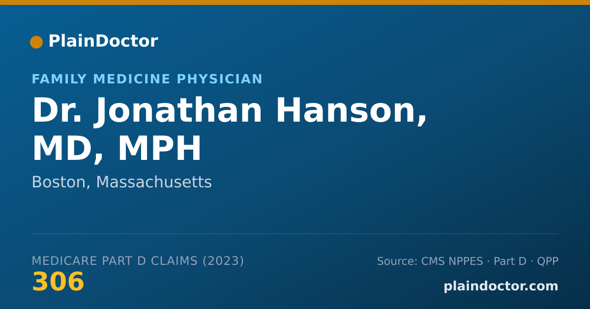 Shareable card for Jonathan Hanson, MD, MPH - Family Medicine Physician, Boston, MA