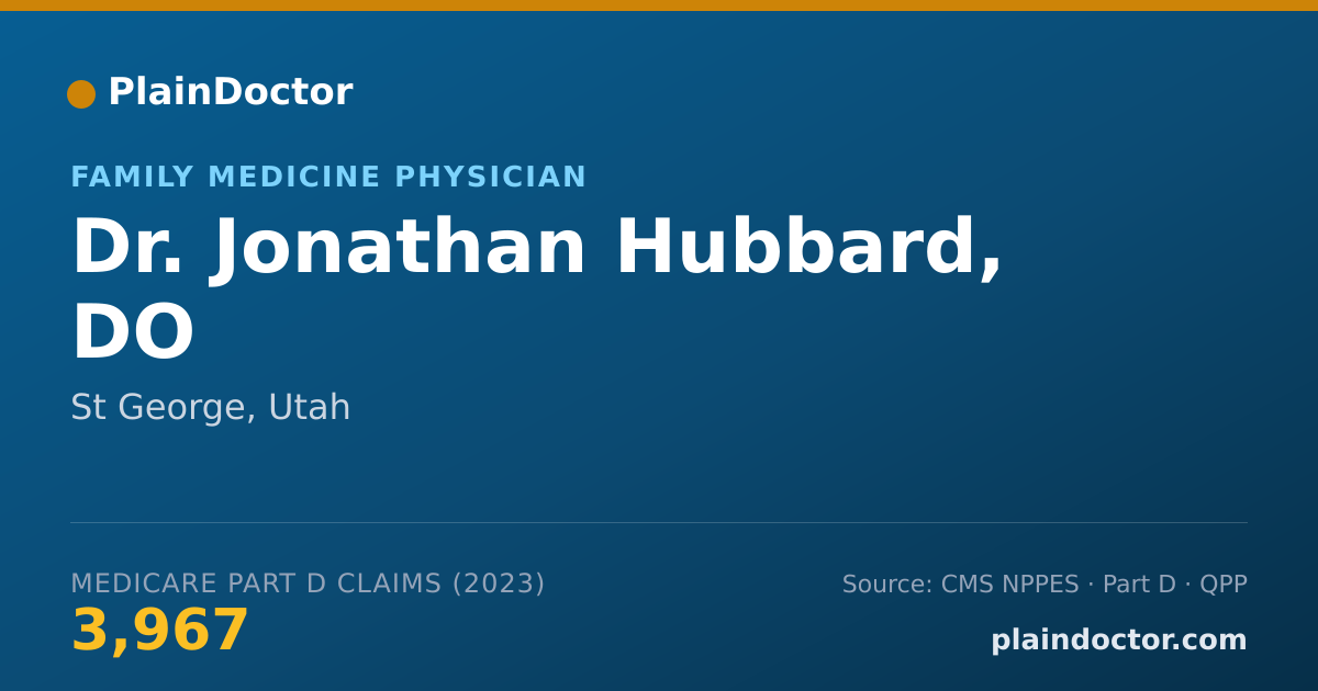 Shareable card for Jonathan Hubbard, DO - Family Medicine Physician, St George, UT
