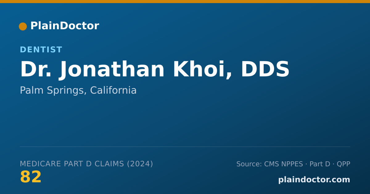 Shareable card for Jonathan Khoi, DDS - Dentist, Palm Springs, CA