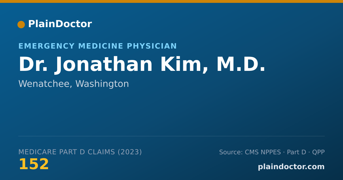 Shareable card for Jonathan Kim, M.D. - Emergency Medicine Physician, Wenatchee, WA