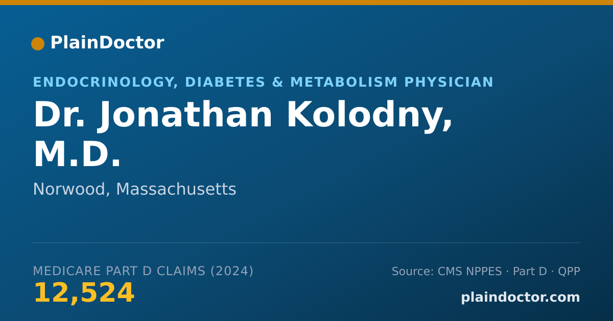 Shareable card for Jonathan Kolodny, M.D. - Endocrinology, Diabetes & Metabolism Physician, Norwood, MA