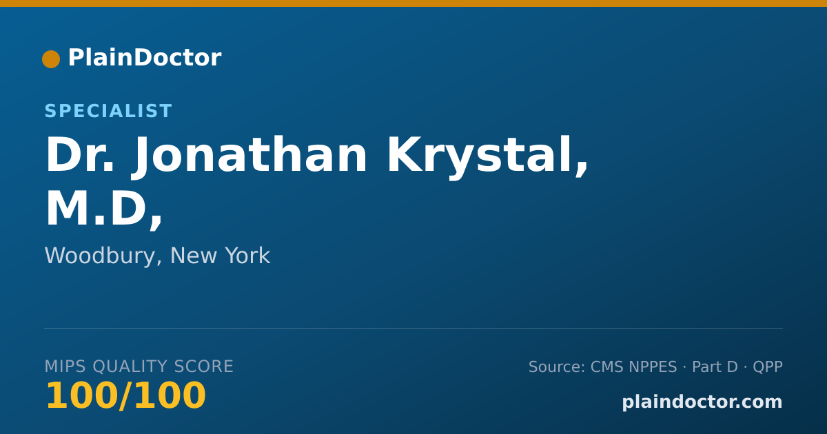Shareable card for Jonathan Krystal, M.D, - Orthopaedic Surgery of the Spine Physician, Woodbury, NY