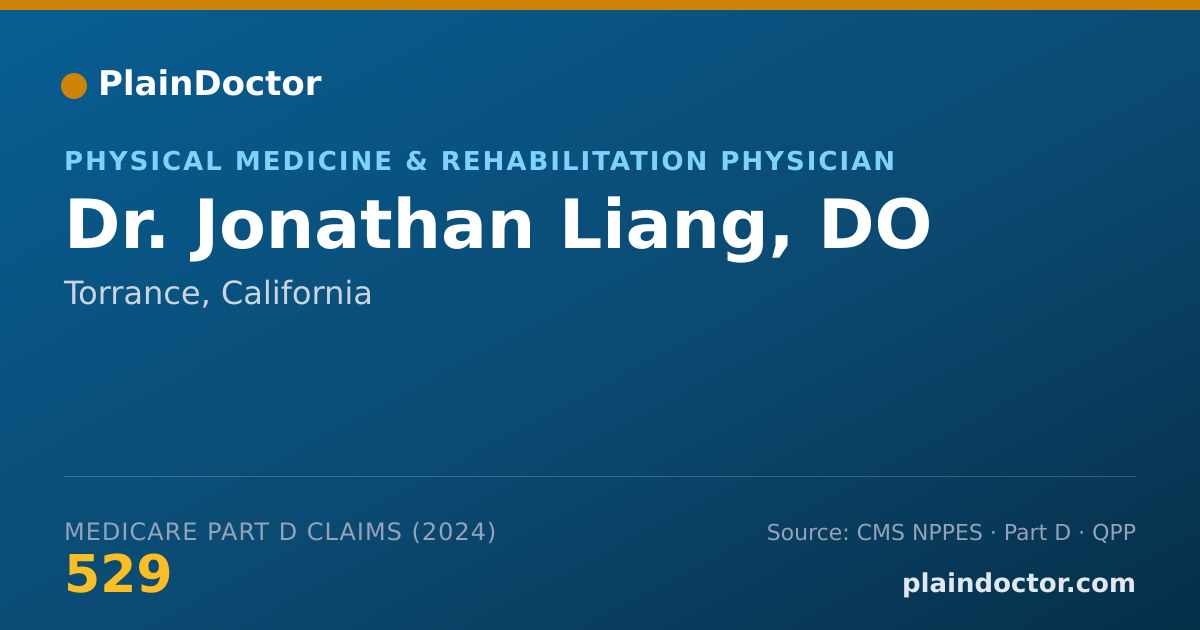 Shareable card for Jonathan Liang, DO - Physical Medicine & Rehabilitation Physician, Torrance, CA