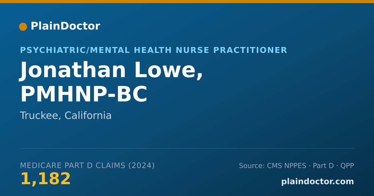 Shareable card for Jonathan Lowe, PMHNP-BC - Adult Psychiatric/Mental Health Registered Nurse, Truckee, CA