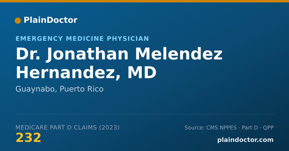 Shareable card for Jonathan Melendez Hernandez, MD - Emergency Medicine Physician, Guaynabo, PR