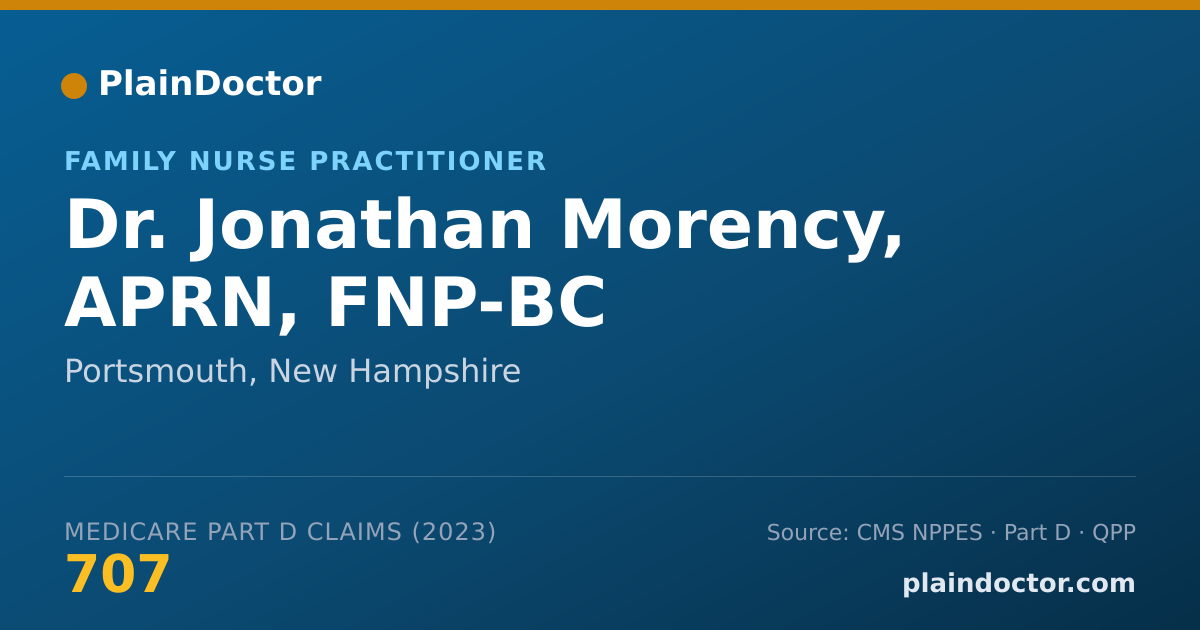 Shareable card for Jonathan Morency, APRN, FNP-BC - Family Nurse Practitioner, Portsmouth, NH