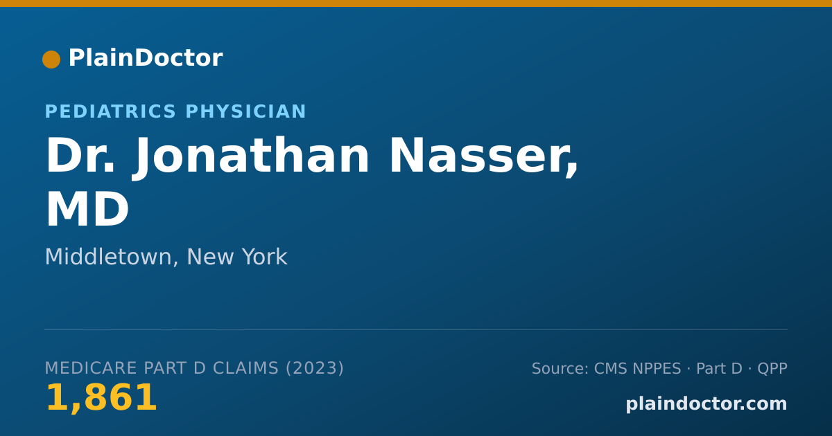 Shareable card for Jonathan Nasser, MD - Pediatrics Physician, Middletown, NY
