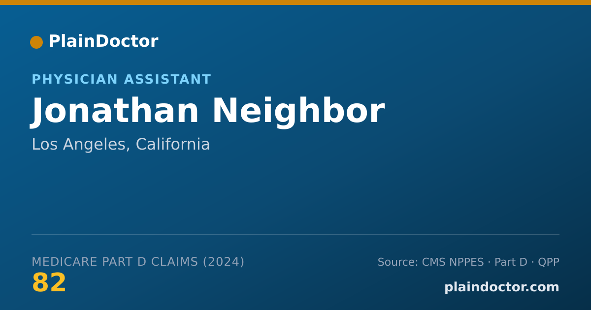 Shareable card for Jonathan Neighbor - Physician Assistant, Los Angeles, CA
