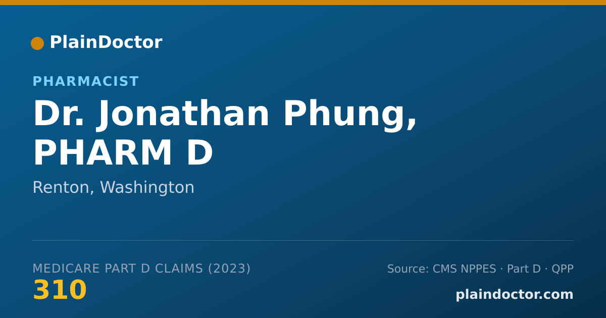 Shareable card for Jonathan Phung, PHARM D - Pharmacist, Renton, WA