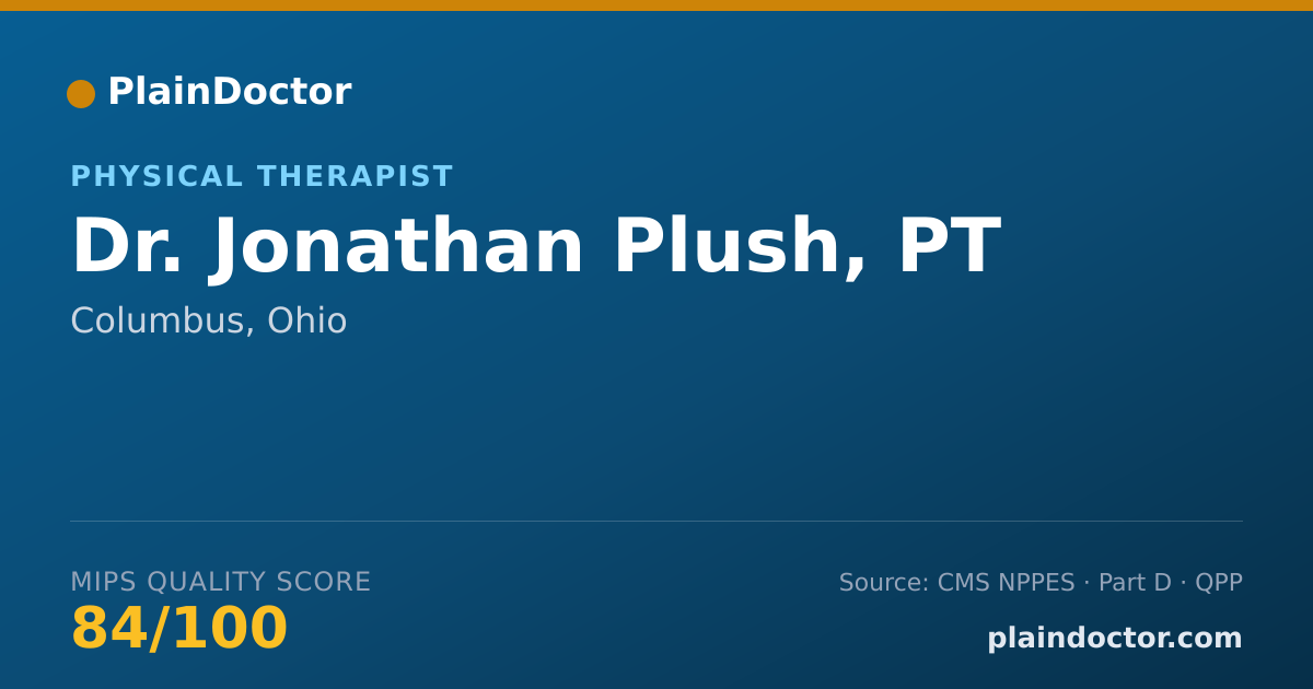 Shareable card for Jonathan Plush, PT - Physical Therapist, Columbus, OH