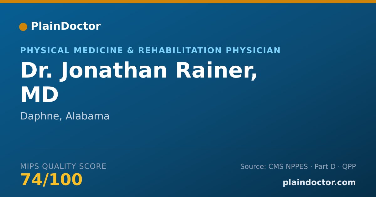 Shareable card for Jonathan Rainer, MD - Physical Medicine & Rehabilitation Physician, Daphne, AL