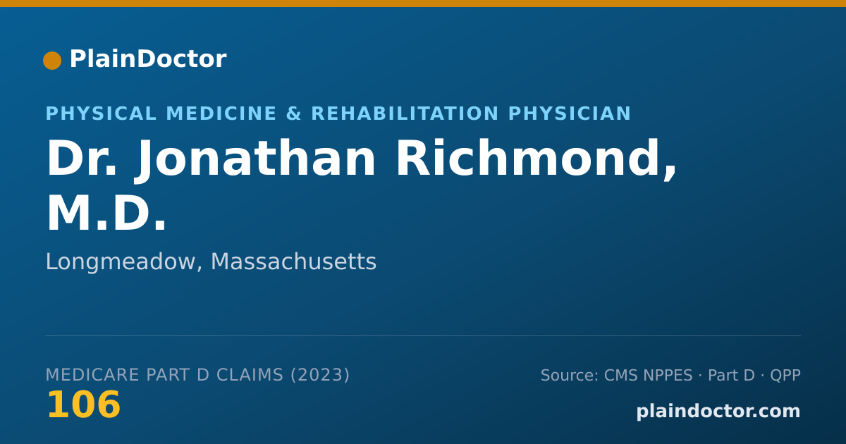 Shareable card for Jonathan Richmond, M.D. - Physical Medicine & Rehabilitation Physician, Longmeadow, MA