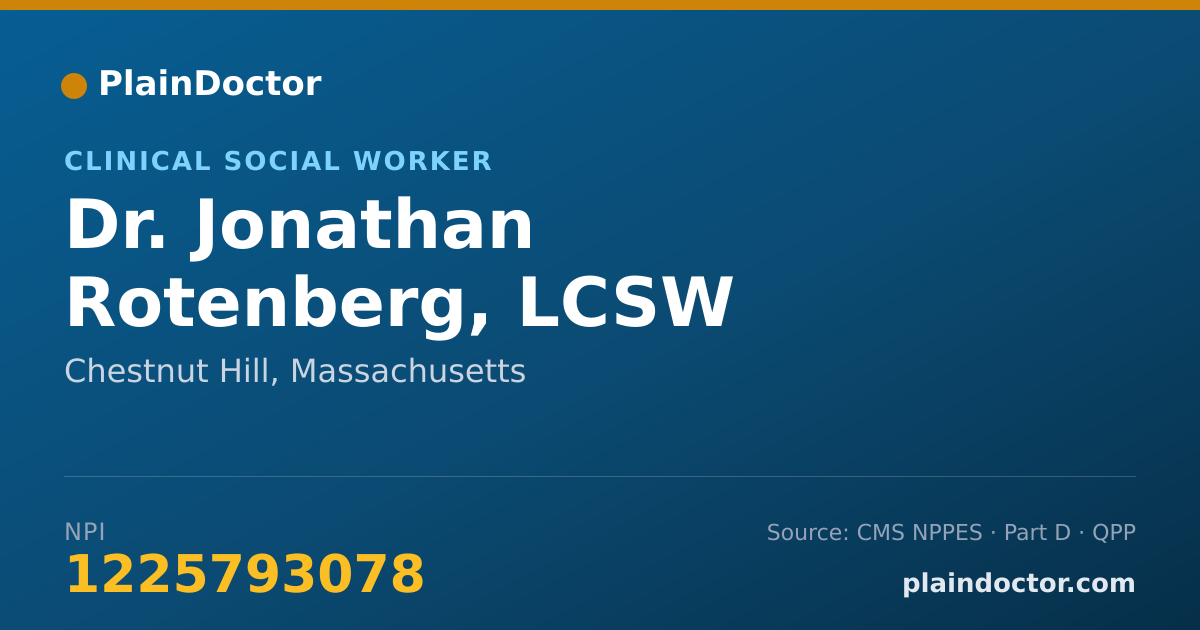 Shareable card for Jonathan Rotenberg, LCSW - Clinical Social Worker, Chestnut Hill, MA
