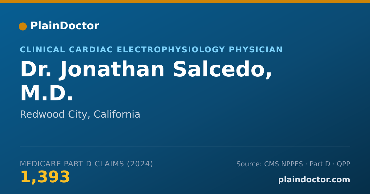 Shareable card for Jonathan Salcedo, M.D. - Internal Medicine Physician, Redwood City, CA