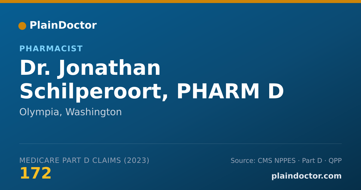 Shareable card for Jonathan Schilperoort, PHARM D - Pharmacist, Olympia, WA