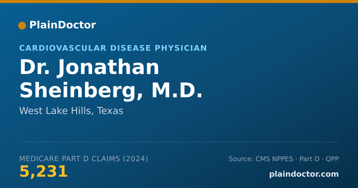 Shareable card for Jonathan Sheinberg, M.D. - Cardiovascular Disease Physician, West Lake Hills, TX